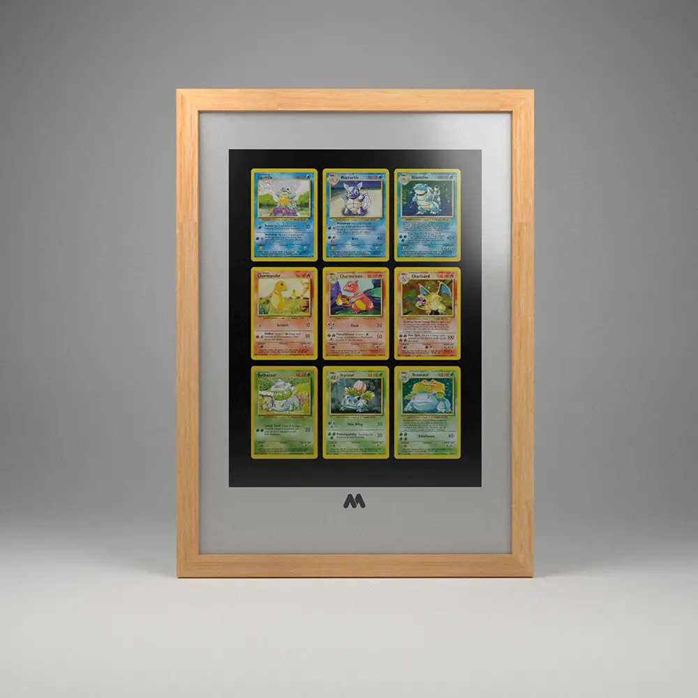 Pokémon 9 Card Frame A3 Portrait Display